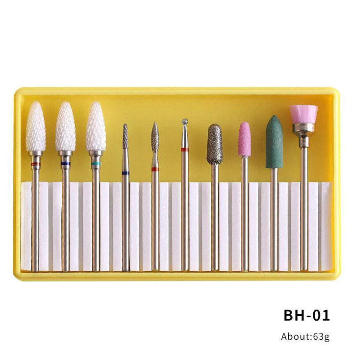 Alloy Tungsten Steel Ceramic Nail Polisher Set Polishing Tool