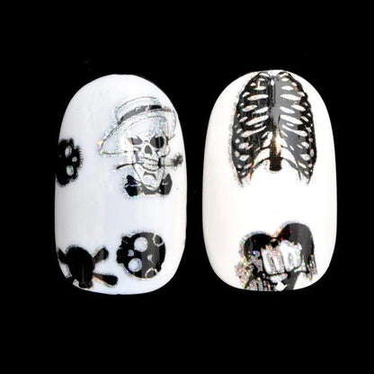 Dancingnail Nail Sticker Halloween Skull Head Punk Style Zombie Design