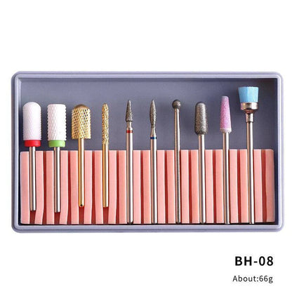 Alloy Tungsten Steel Ceramic Nail Polisher Set Polishing Tool