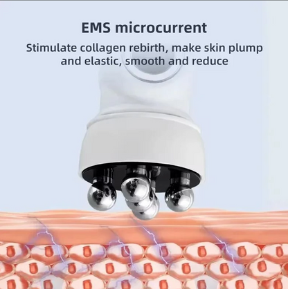 3in1 RF EMS Facial Roller Massager with Heating for Skin Lifting and Fine Line Reduction