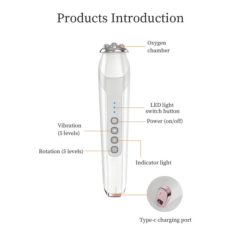 CO2 Oxygen Facial Machine Portable Skin Care Device with Bubble Pen