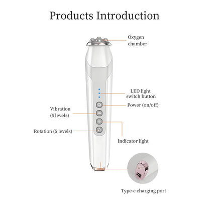 CO2 Oxygen Facial Machine Portable Skin Care Device with Bubble Pen