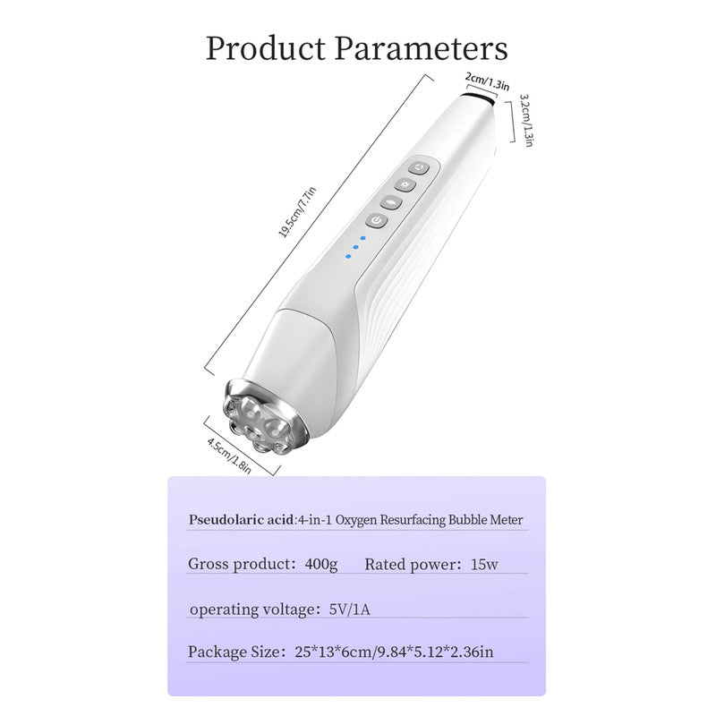 CO2 Oxygen Facial Machine Portable Skin Care Device with Bubble Pen