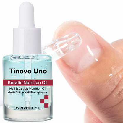 Tinovo Uno Keratin Nail Cuticle Oil, 12ml Nutrient Nail Strengthener, Nail Revitalizer Serum for Repair Care Nails Feet