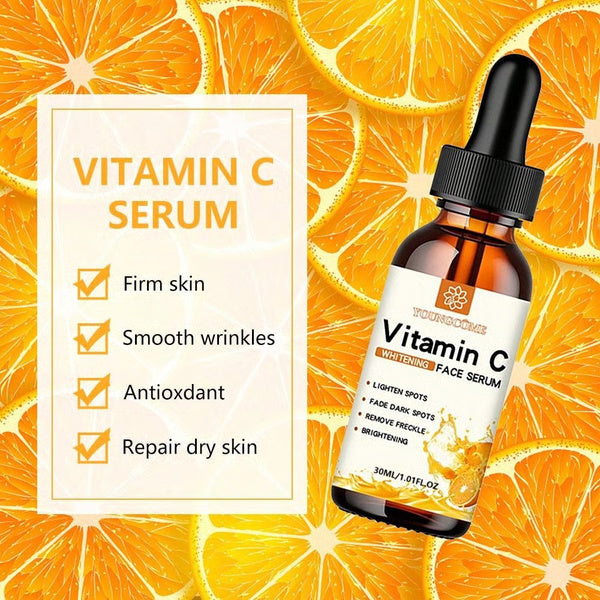 Vitamin C Facial Essence with Hyaluronic Acid, Dark Spot Remover & Anti-Aging Moisturizing Repair Serum